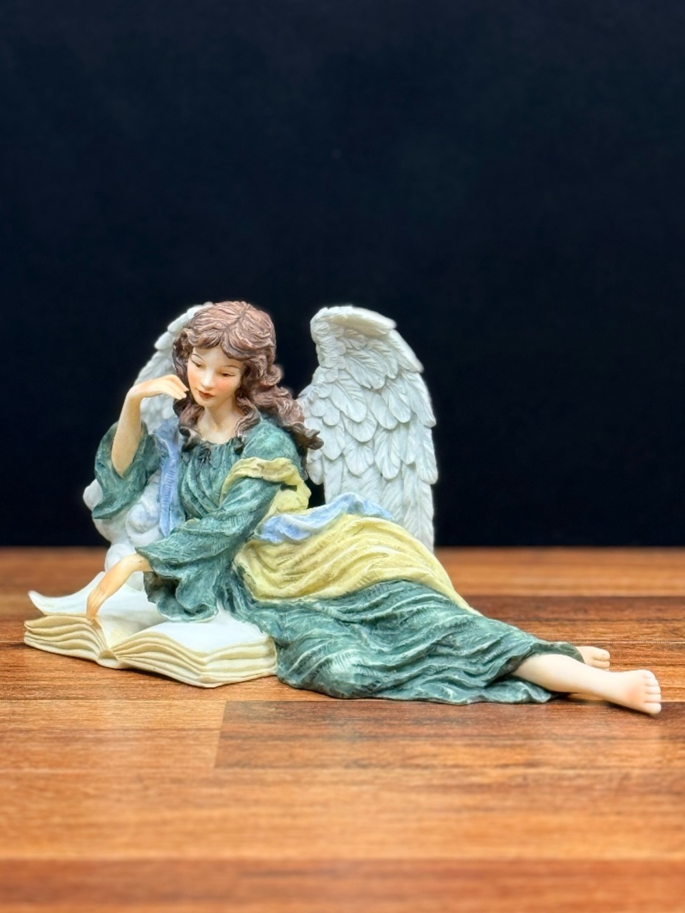 Angel Reading Book Figurine